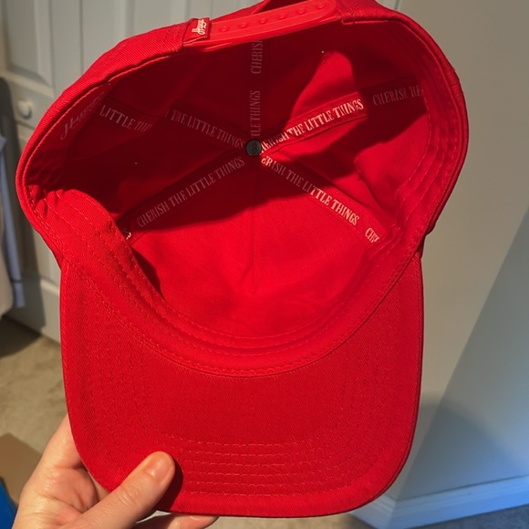 Red Embroidered Cap - Picture 2 of 5